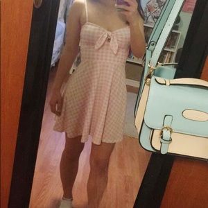 Forever 21 Light Pink Gingham Dress